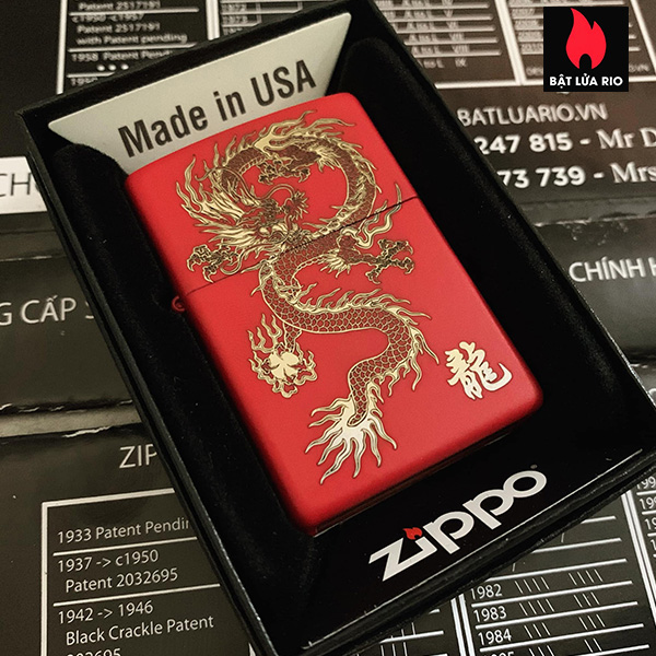 Zippo 233 khắc rồng 87 – zippo 233.r87