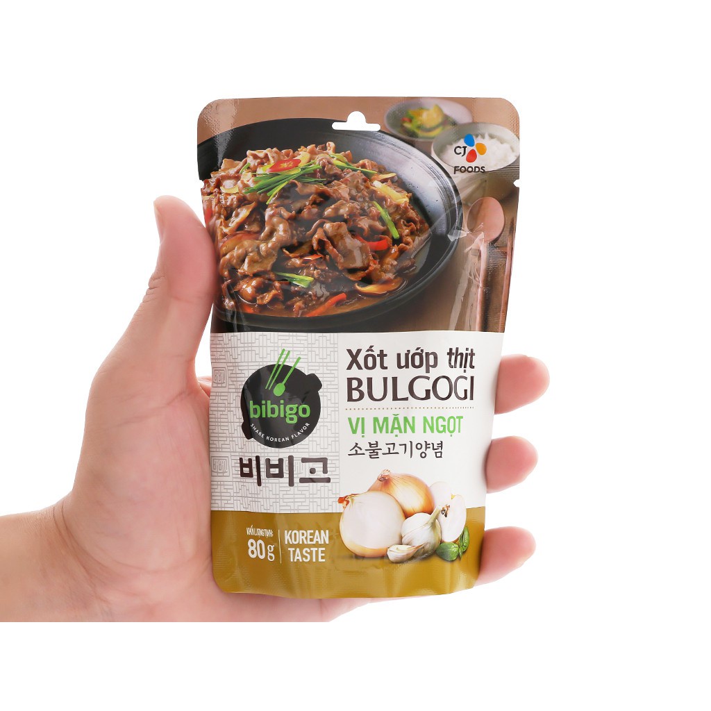 Sốt ướp thịt Bulgogi Hàn Quốc thương hiệu Bibigo gói 80g