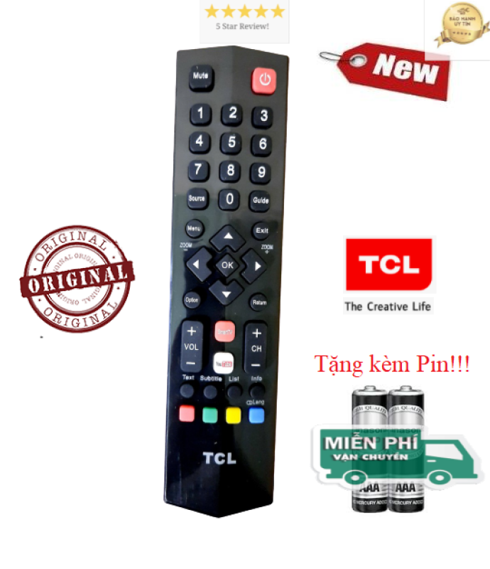 Bảng giá Điều khiển tivi TCL- Hàng mới chính hãng Tặng kèm Pin các dòng TV TCL CRT LCD LED Smart TV- ALEX - TẶNG KÈM PIN