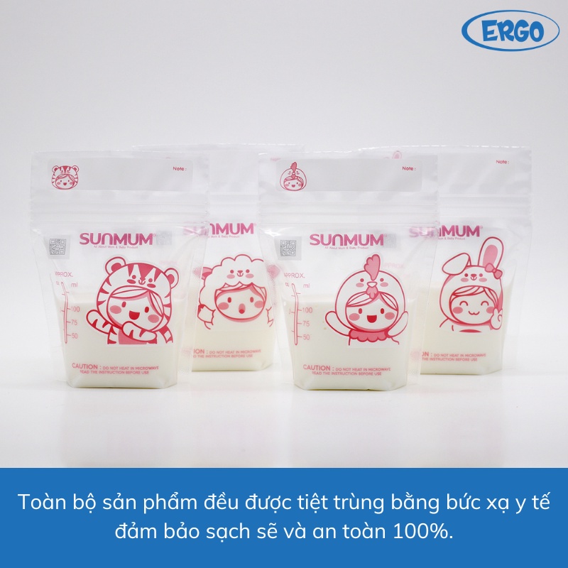 Túi trữ sữa Sunmum Thái Lan Mẫu mới
