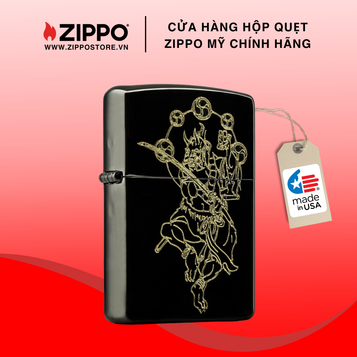 Bật Lửa Zippo Khắc Lôi Thần