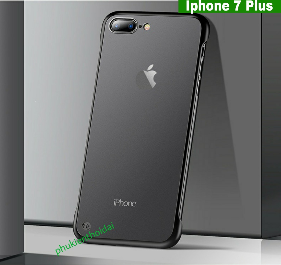 Ốp lưng nhám mờ không bo viền Iphone 7 Plus hạn chế vân tay