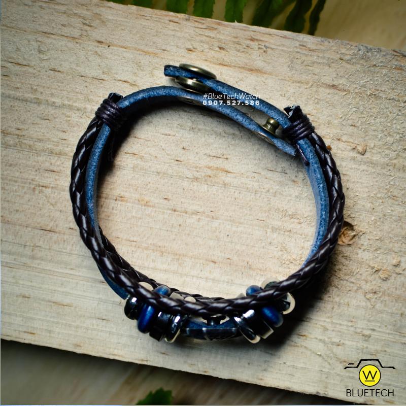 Vòng tay da handmade chữ thập