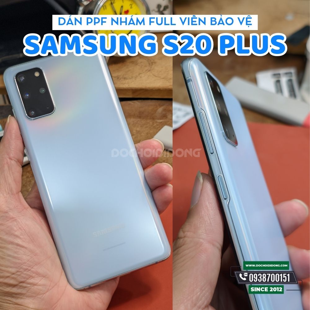 [HCM]Miếng dán PPF Samsung S20+ Plus trong nhám đổi màu