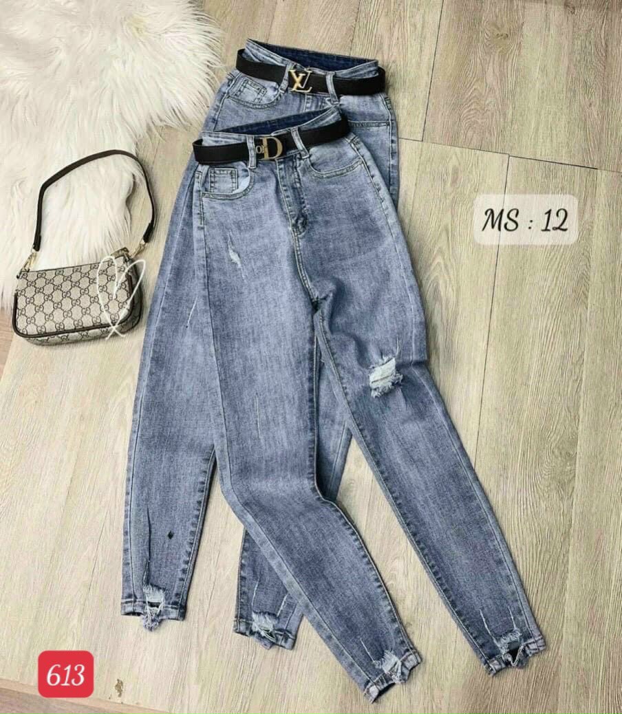 Quần Jean Skinny Nữ Dáng Ôm Lưng Cao Trơn Basic Siêu Tôn Dáng, Quần Jean Nữ Xám Túi Kiểu Trẻ trung Chất Jean Co Giãn -XÁM STORE92 MS614