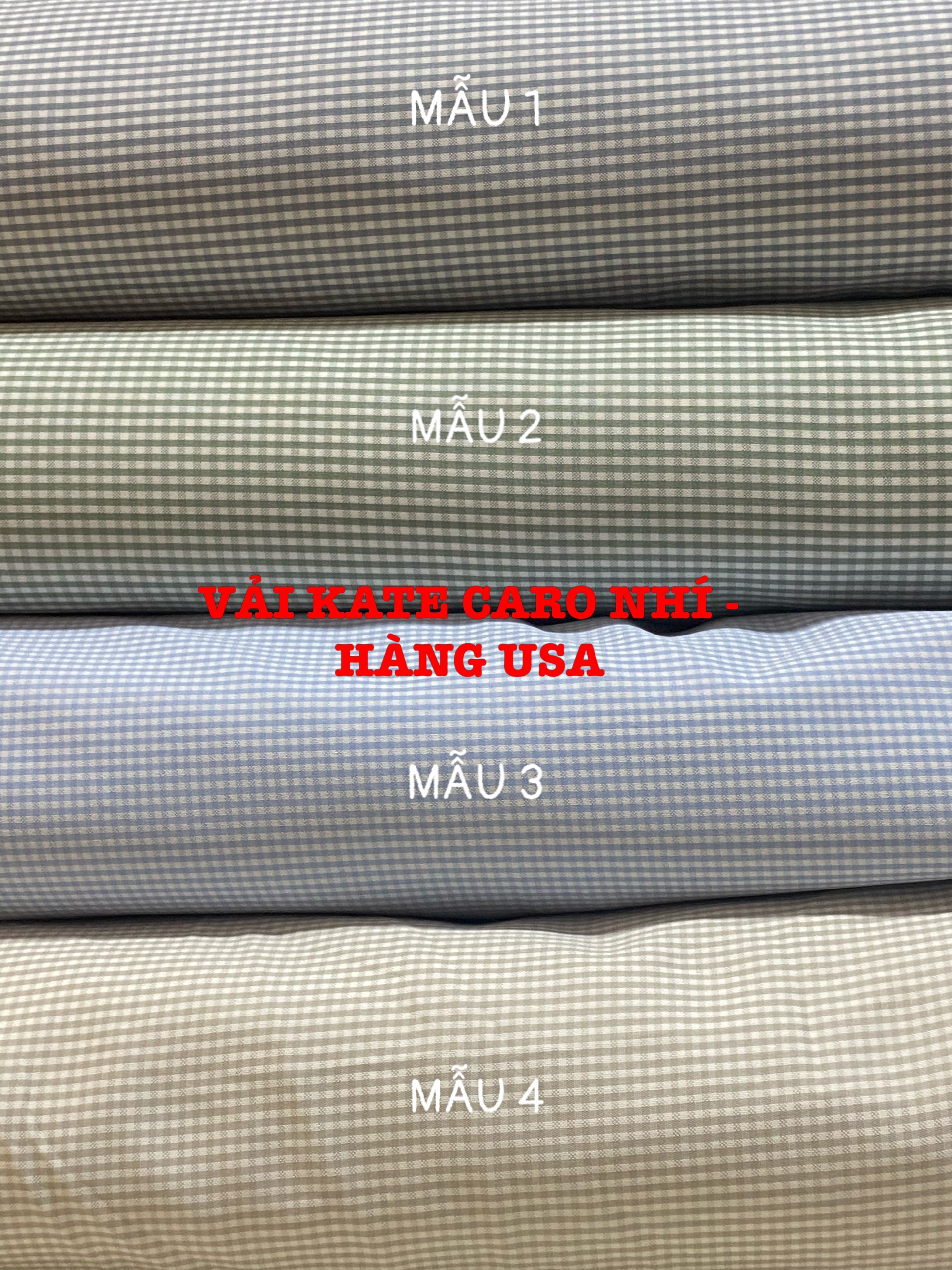 [HCM]VẢI KATE CARO NHÍ - DÒNG VẢI CÔNG SỞ