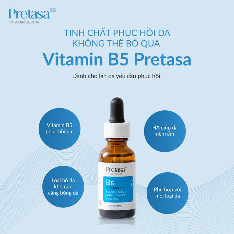 Serum Cấp Ẩm Phục Hồi Da Pretasa B5 30ml