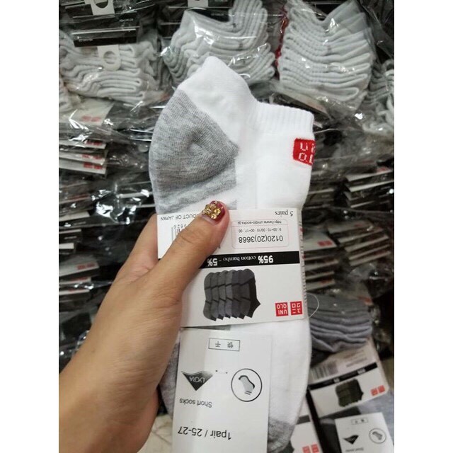Combo 5 Ttất Uniquilo Cổ Ngắn