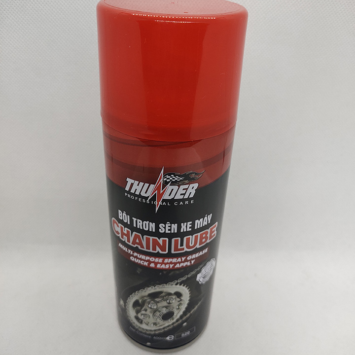CHAI XỊT DÂY SÊN XE MÁY THUNDER 400ml (ĐEN)