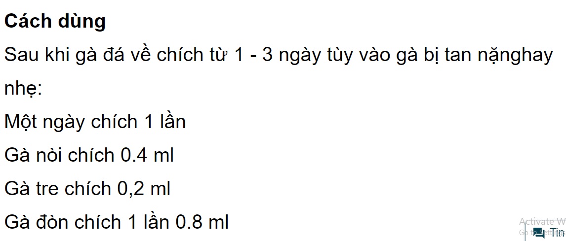stop 1 (stop1) tri tan cho gà sau đá chai 10ml [ShopGaVip]