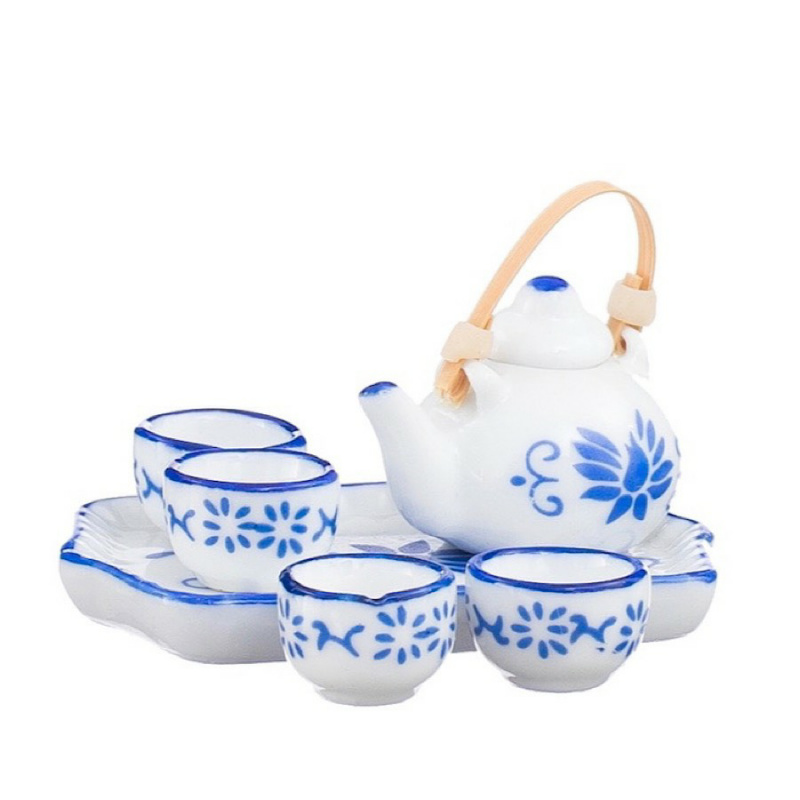 [HCM]BỘ ẤM TRÀ GỐM SỨ TÍ HON TRANG TRÍ NHÀ BÚP BÊ  TIỂU CẢNH