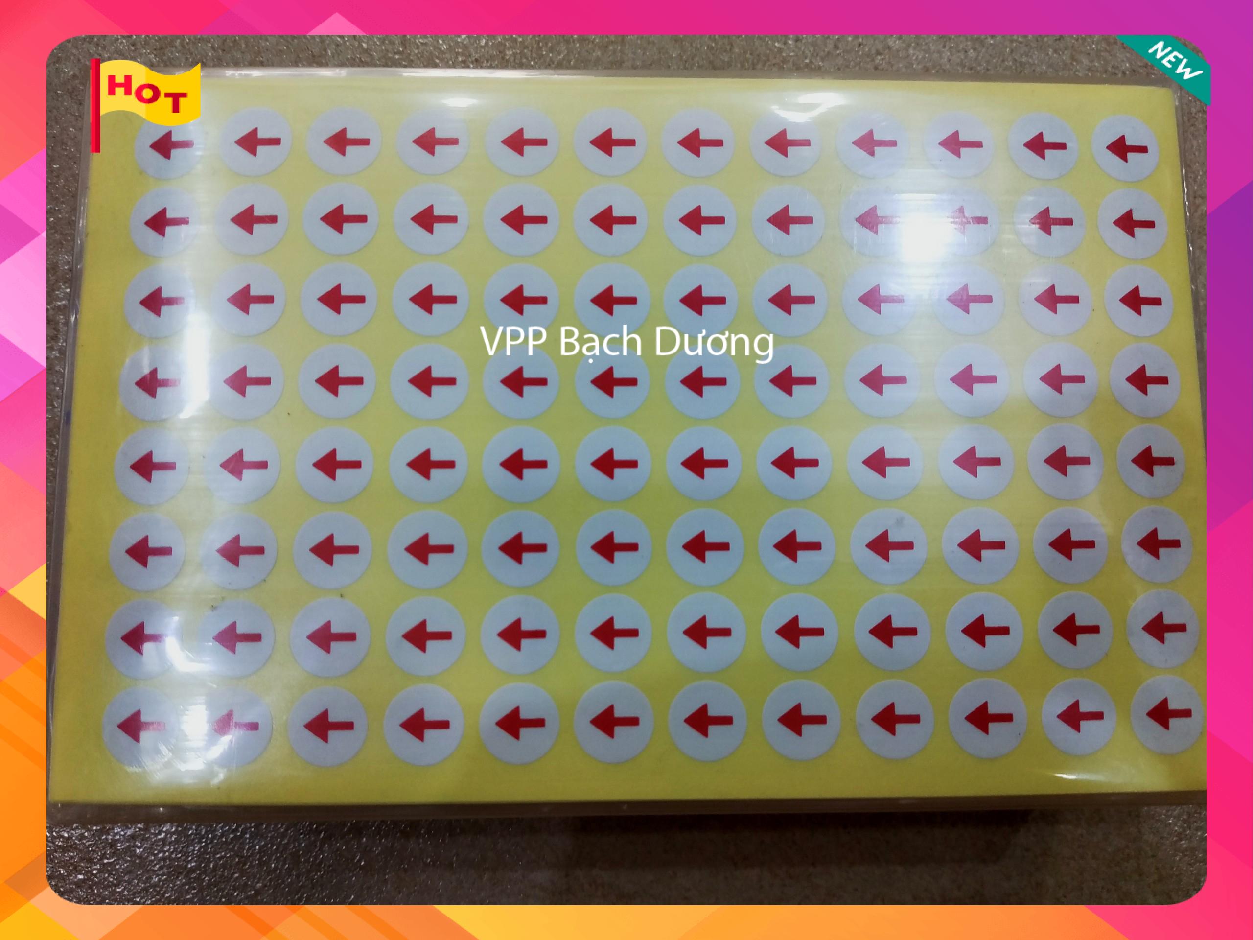 Nhãn decal Tomy mũi tên - lốc/25 xấp