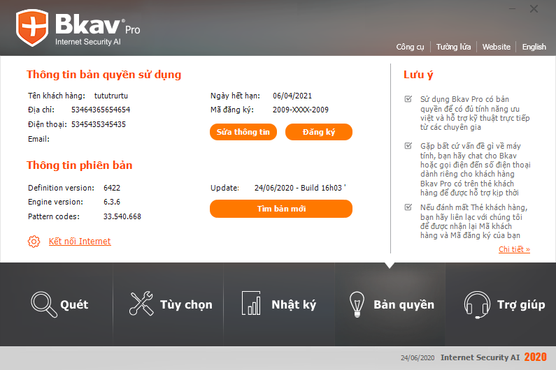 phần mềm diệt virus BKAV PRO 2023