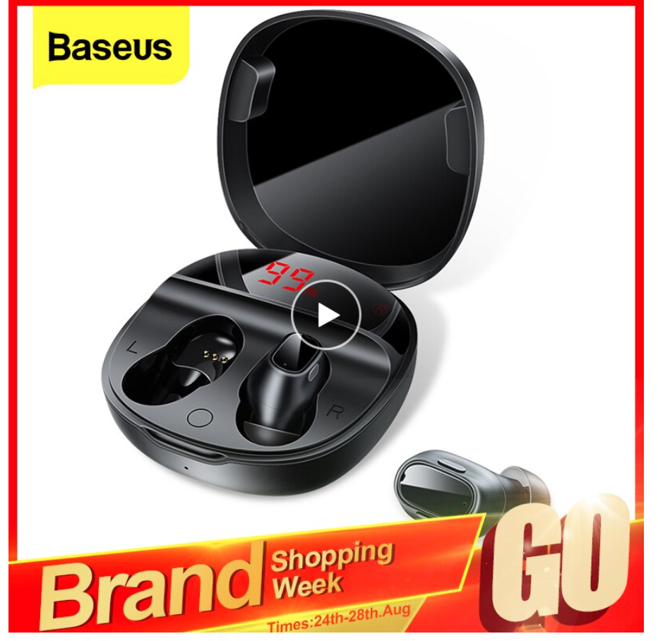 Tai Nghe Nhét Tai Không Dây Bluetooth 5.0 Stereo Mini (Baseus Enock True Wireless Earphones WM01 Plus)