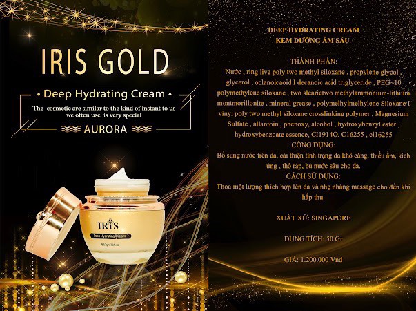 Kem dưỡng ẩm sâu Iris Gold