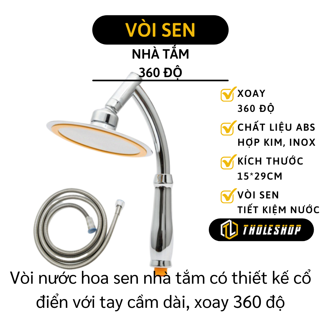 Vòi sen - Vòi nước hoa sen nhà tắm xoay 360 độ cao cấp - Vòi sen cầm tay cho nhà tắm - Vòi sen tăng áp - Đồ dùng phòng tắm