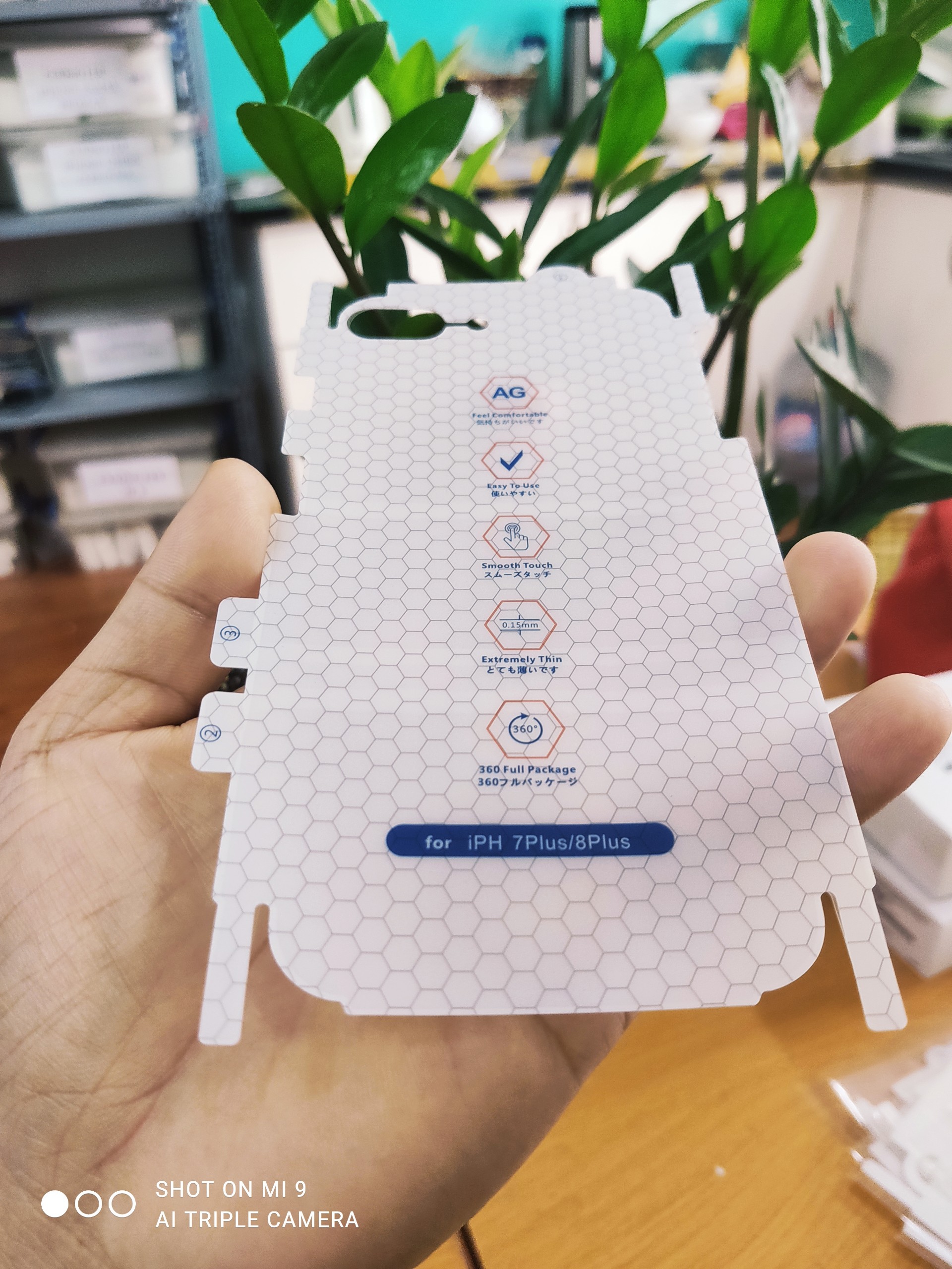 miếng dán ppf mặt lưng cho iphone 7plus/8 plus chống bám vân tay cực đẹp