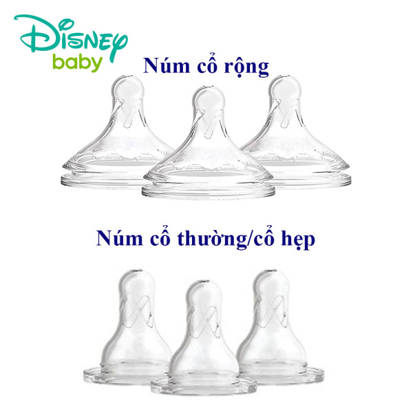 Núm ti Disney Thái Lan cổ rộng/ cổ thường/ cổ hẹp tiêu chuẩn ( Núm ty bình sữa )