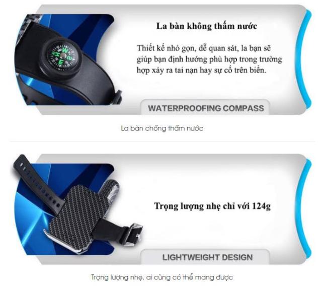 Home And Garden  Phao cứu sinh khẩn cấp đeo tay Puffer Prevent Drowning + tặng 2 ống nén khí