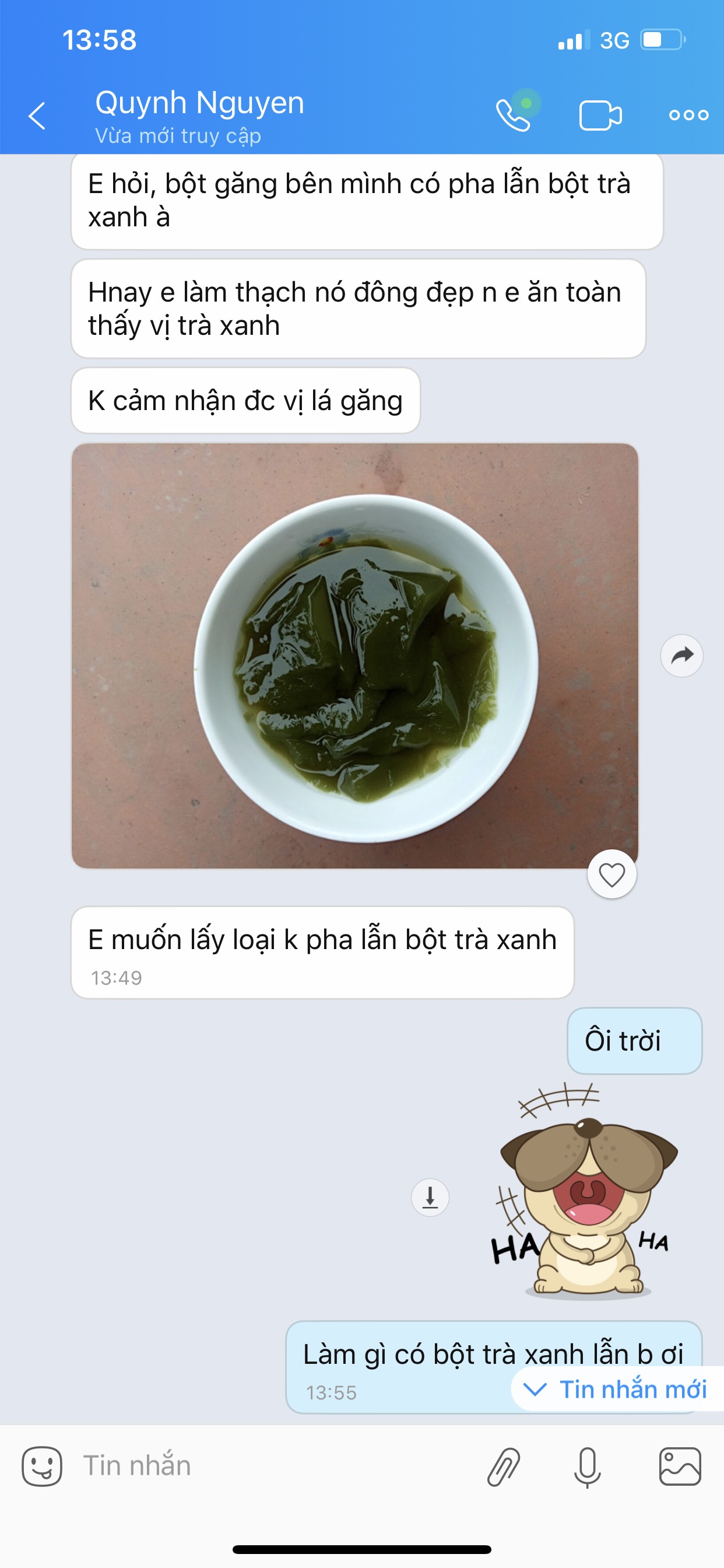 Bột lá găng, bột thạch xanh 100g loại 1