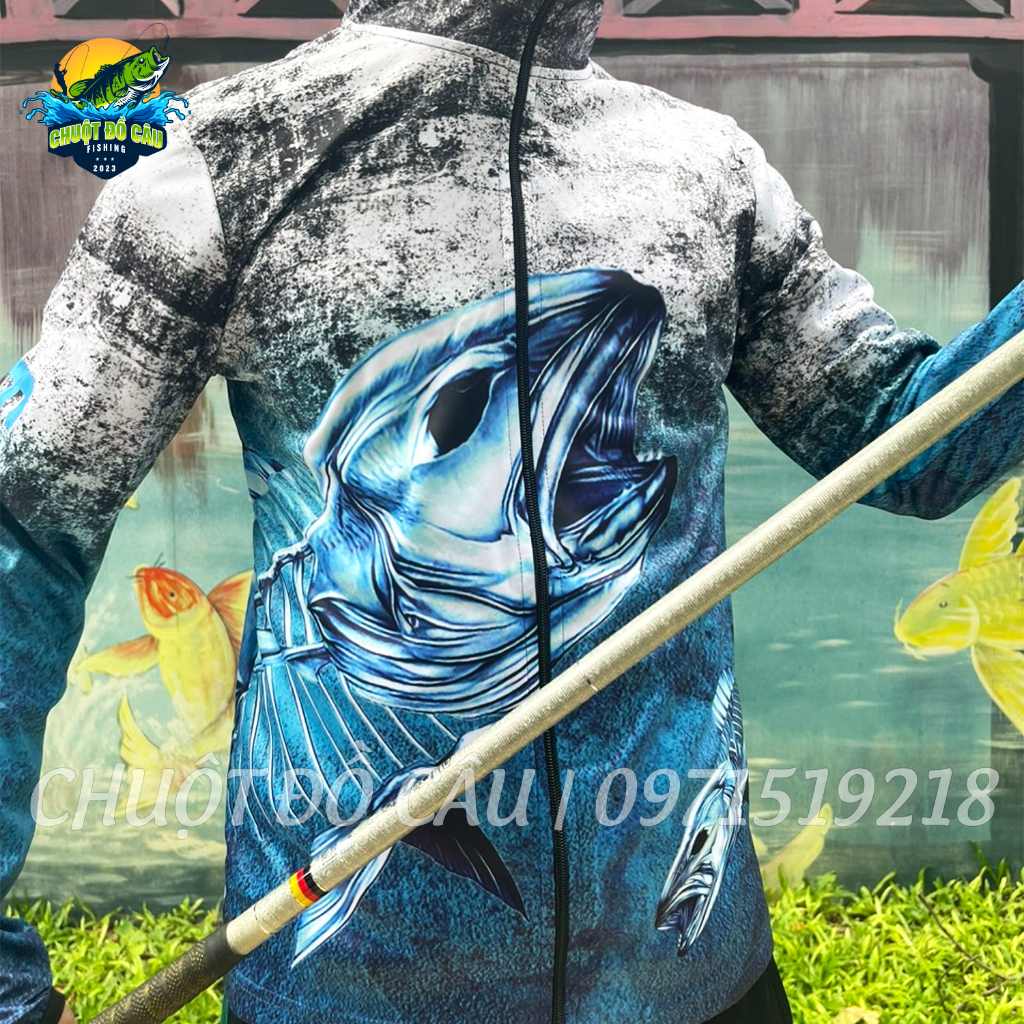 Áo khoác câu cá Big Fish xanh xám
