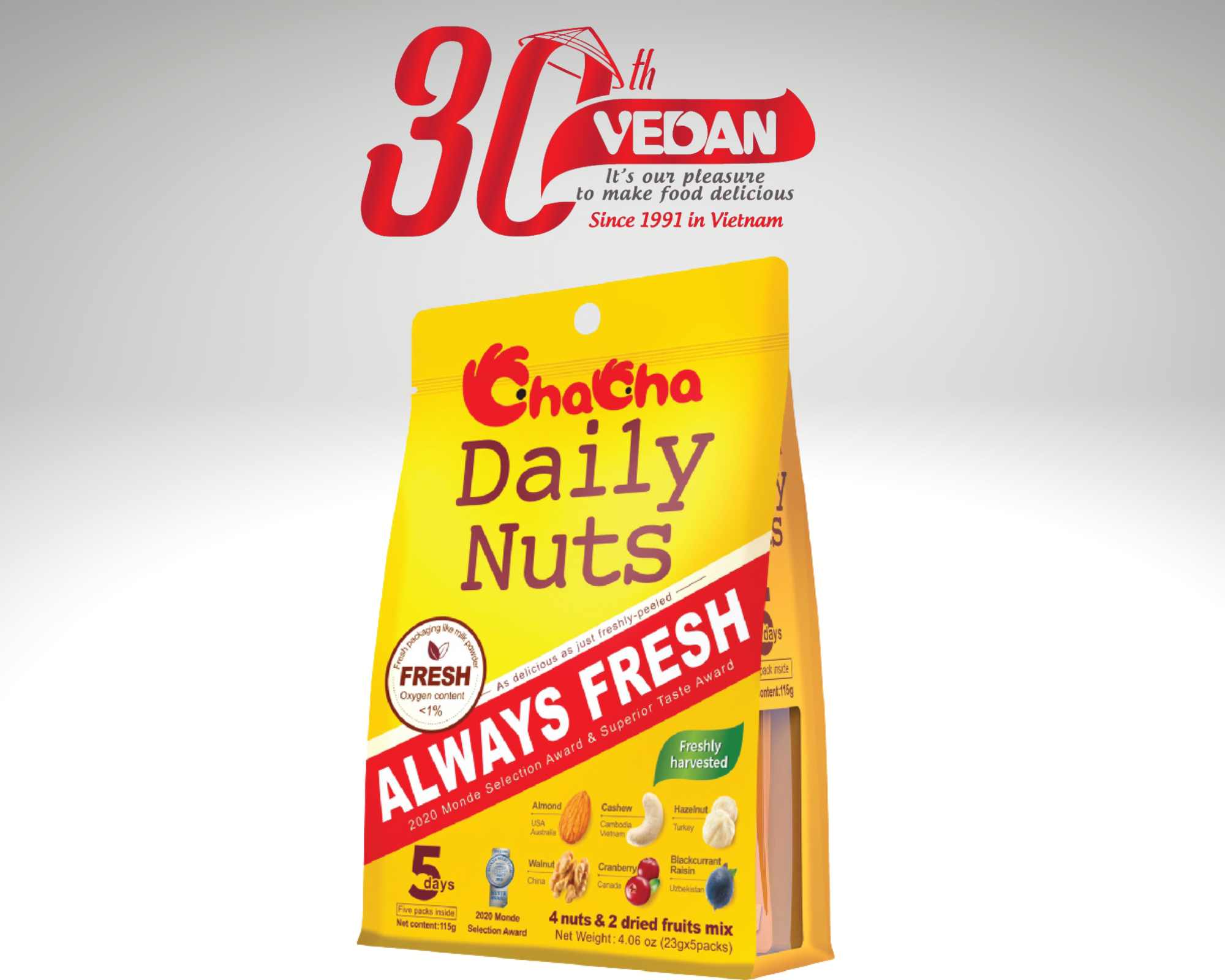 Hạt Trái Cây CHAHA DAILY NUTS 115g - MixASale