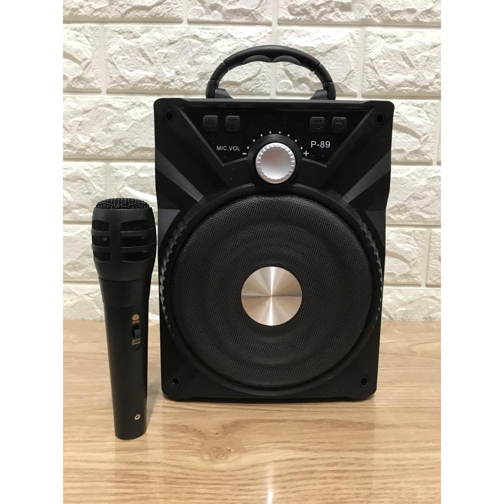 [Tặng Kèm 1 Micro] Loa Bluetooth Di Động Karaoke P.88 Minchan - Loa Kéo Âm Thanh Cực Hay - Loa Mini - Loa Vi Tinh - Loa Máy Tính - Loa Xách Tay P-88 KIOMIC (chọn màu)