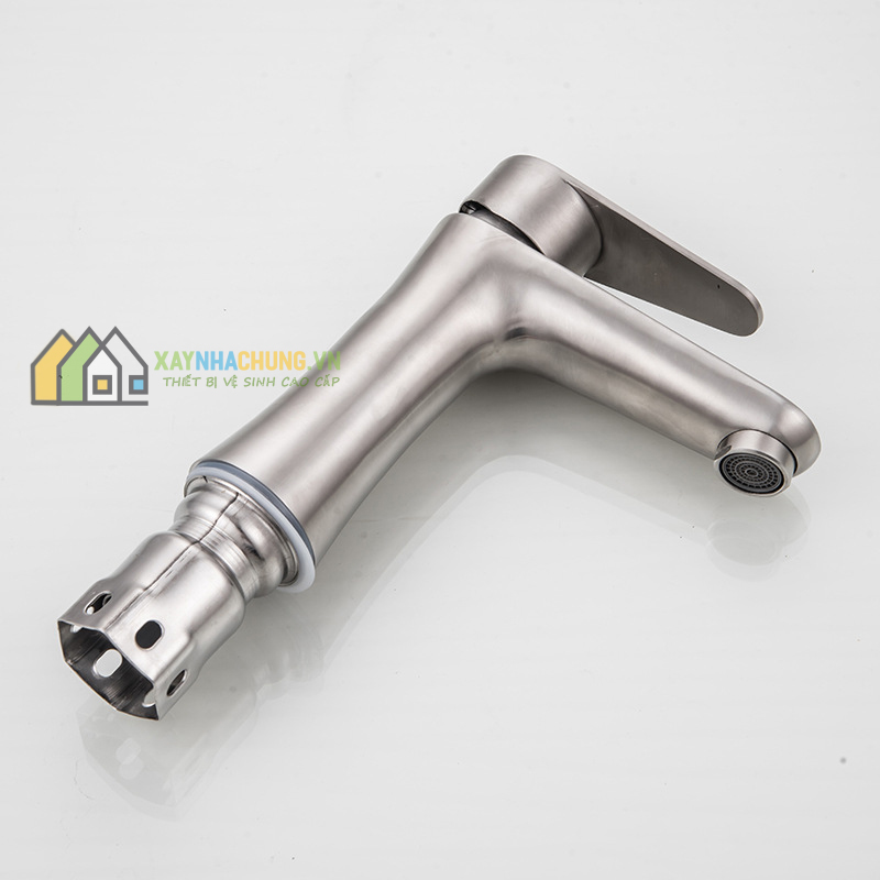 Vòi lavabo nóng lạnh inox 304