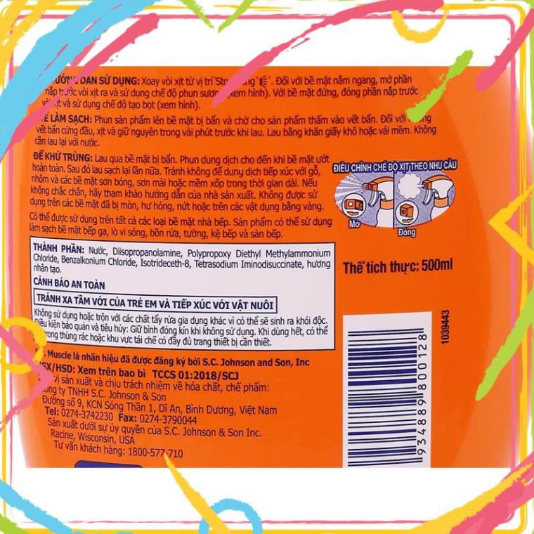 CHAI NƯỚC LAU BẾP ĐA NĂNG MR.MUSCLE 500ML