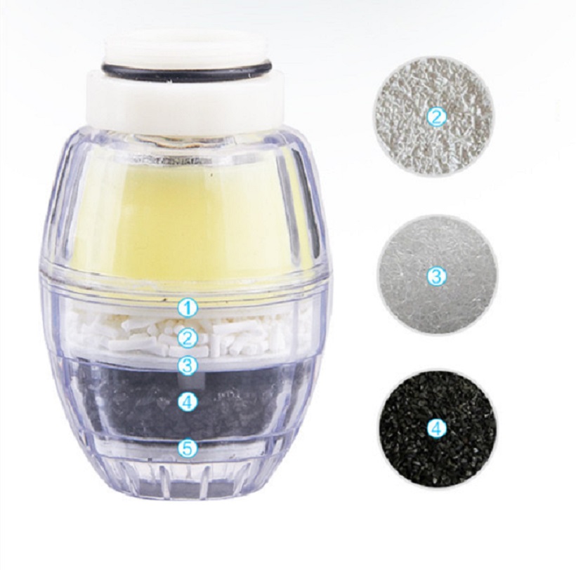 Đầu lọc nước tại vòi 5 tầng có thể lọc các độc tố gây bệnh và khử sạch mùi nước sinh hoạt