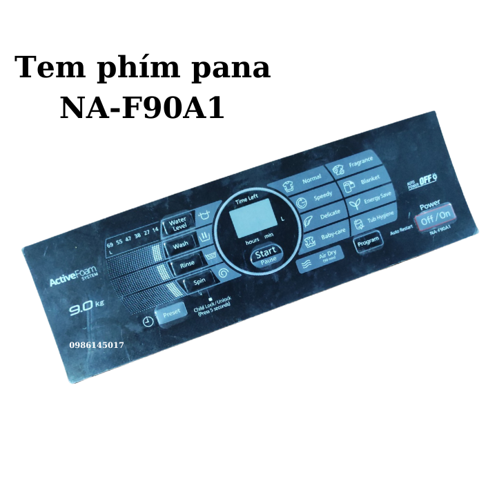 Tem phím máy giặt panasonic
