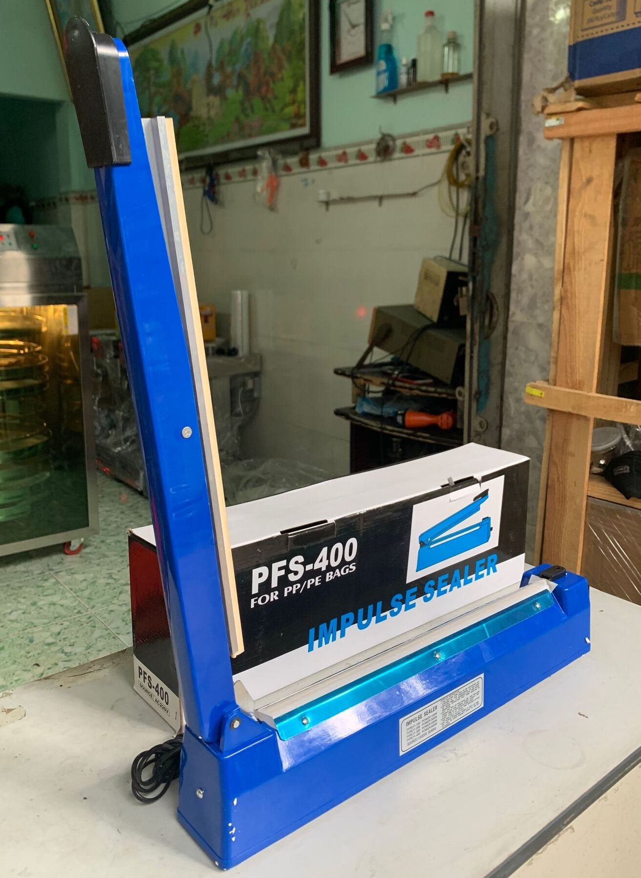 [HCM] Máy hàn miệng túi dập tay PFS 400