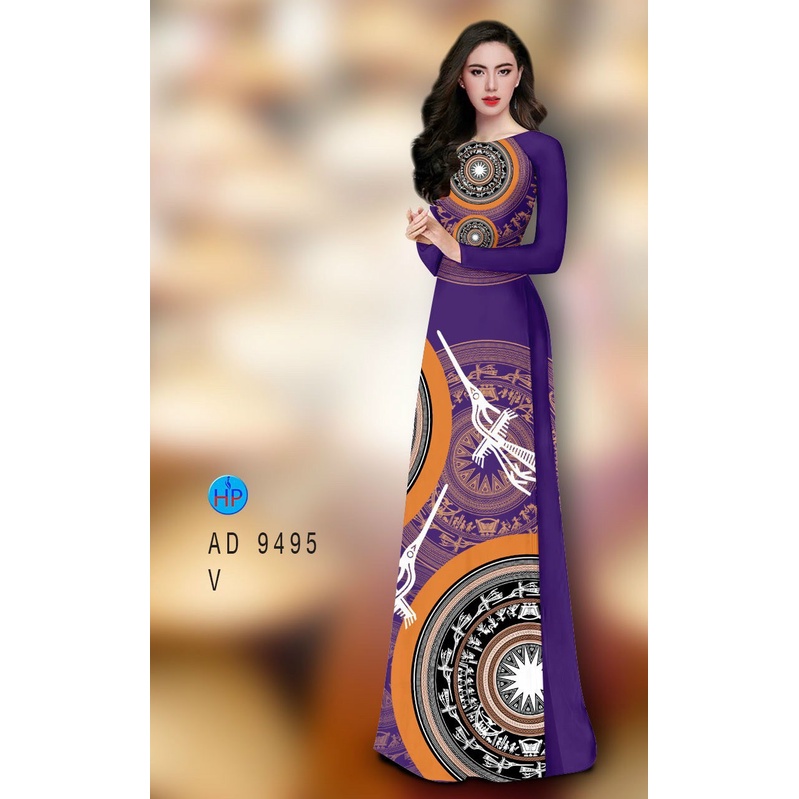Áo Dài May Sẵn Trống Đồng Đủ Size