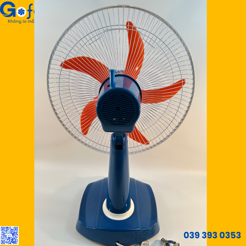 Quạt bàn B3 kẹp bình Ắc Quy DC 12V