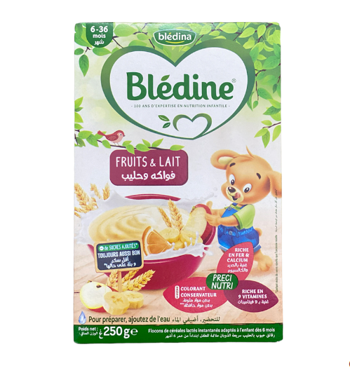 Bột ăn dặm Bledine cho bé từ 6 - 36 tháng vị trái cây