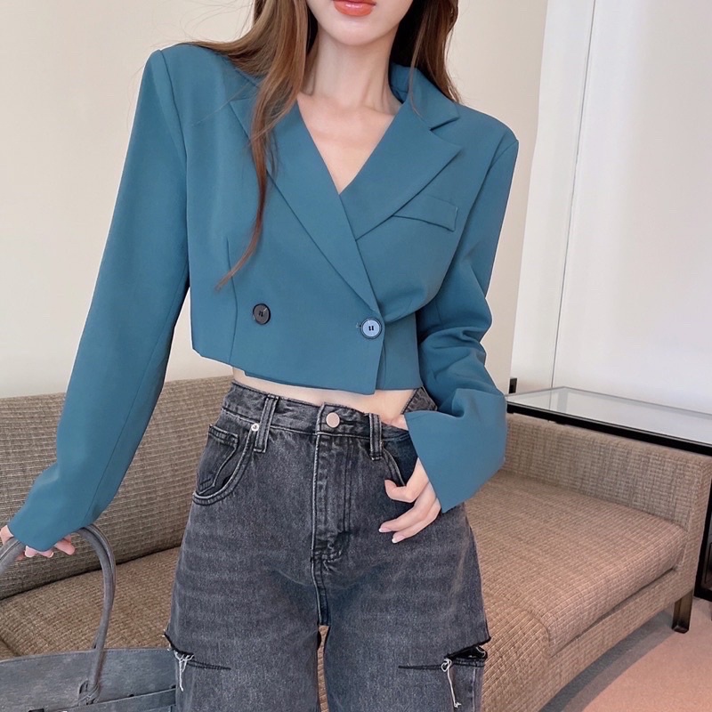 Áo vest croptop dài tay mỏng