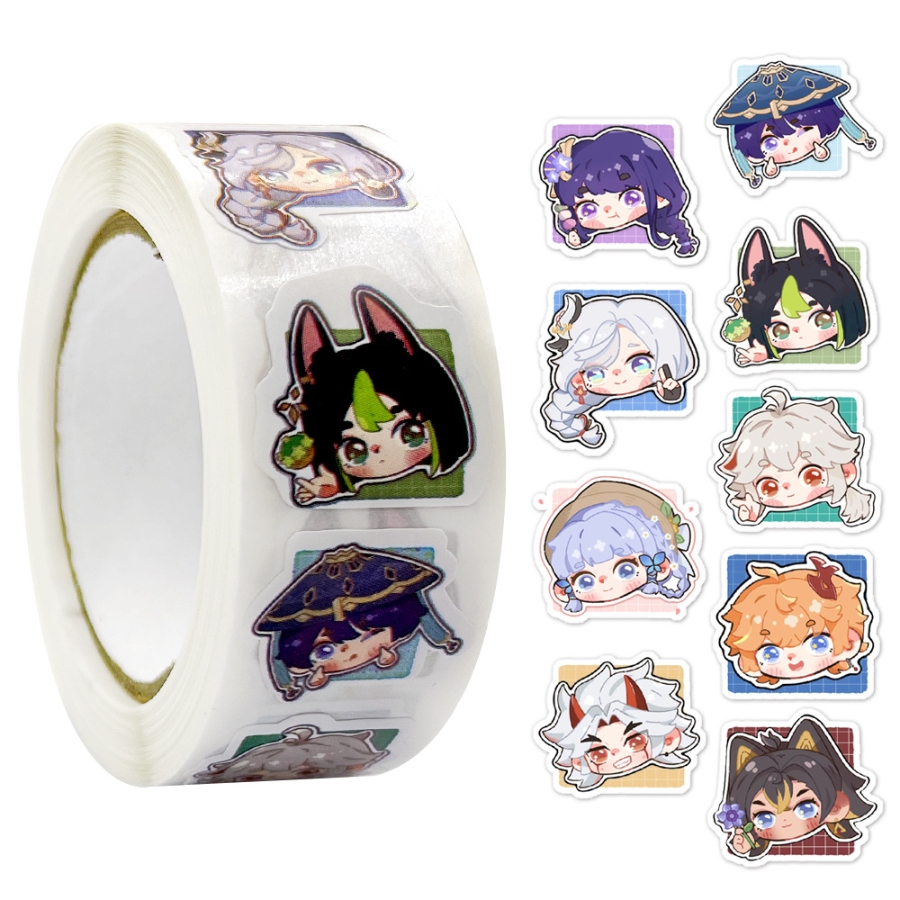 Cuôn 500 miếng dán sticker dễ thương, cute-the sally shop