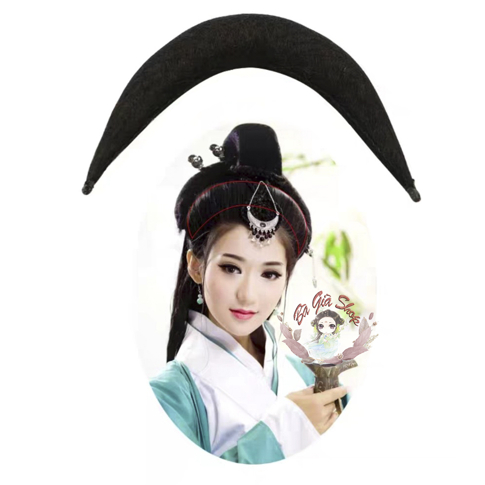 Búi tóc cổ trang tóc giả búi độn 35-40cm độn cả đầu