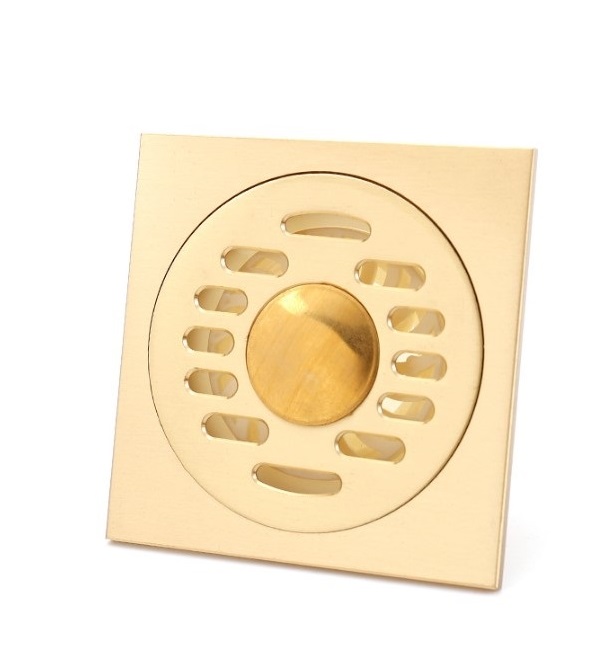 Thoát sàn chống mùi dòng điêu khắc hoa văn đồng cổ, Phểu thoát sàn chống mùi và côn trùng tuyệt đối, thiết kế đẹp mắt sang trọng, phù hợp hố chờ 40 -60 -90mm