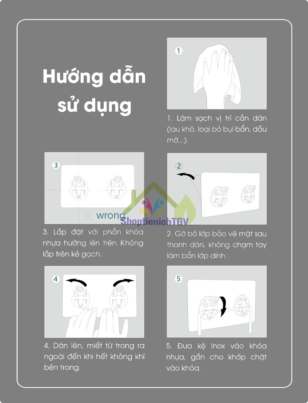 Giá kệ để dẻ rửa bát gắn tường
