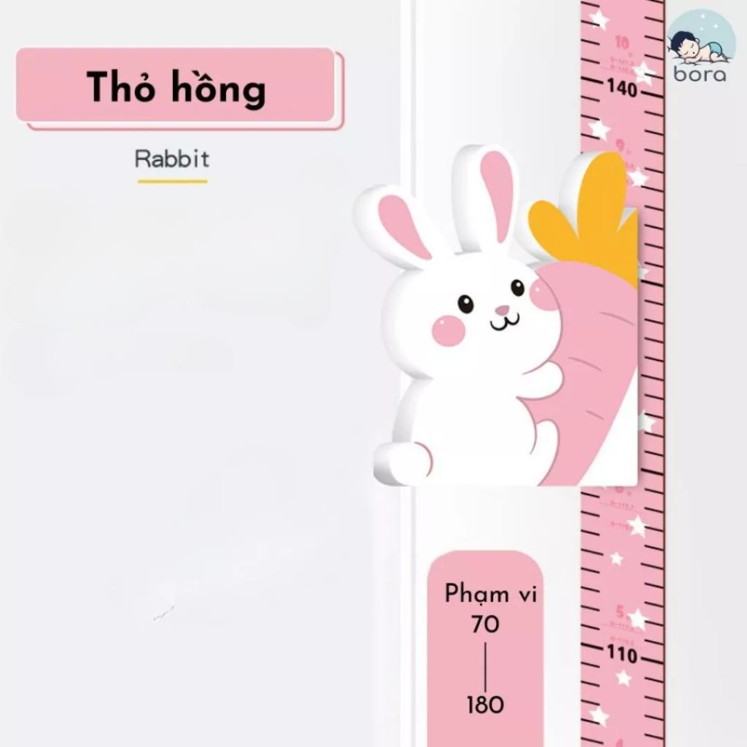 Thước đo chiều cao dán tường cho bé