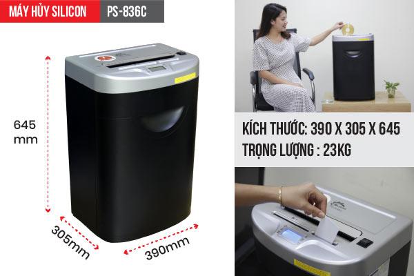[HCM][Trả góp 0%]Máy hủy công nghiệp Silicon PS-836C