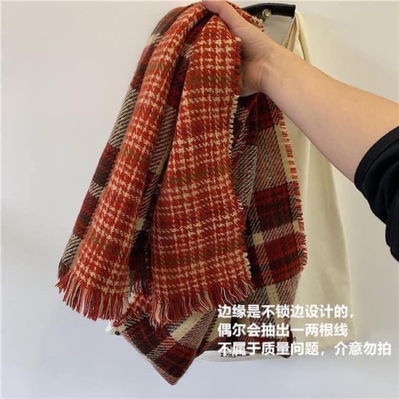 KHĂN QUÀNG CỔ CARO CỠ LỚN HÀN QUỐC SIÊU ẤM