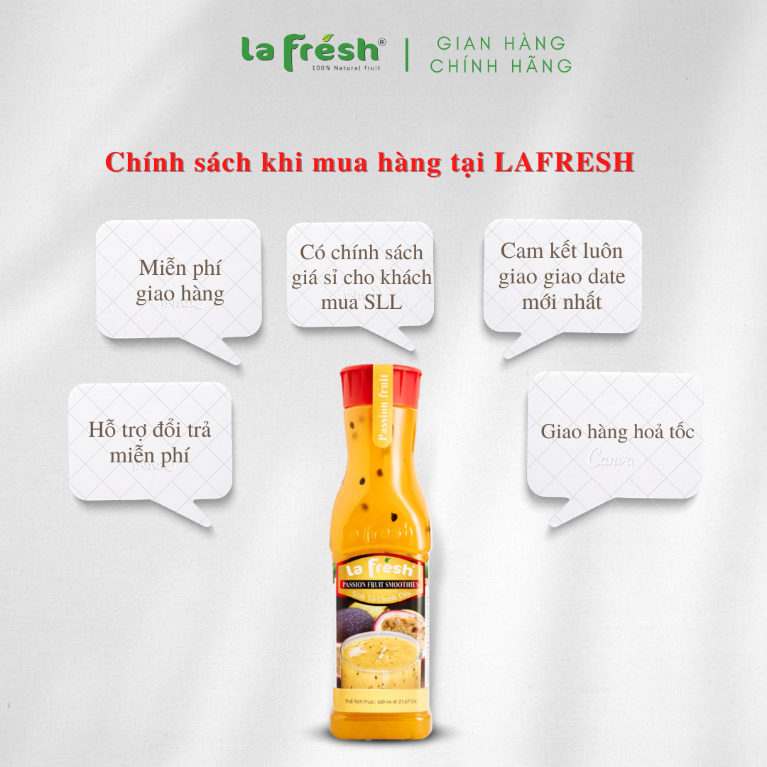 Sinh Tố Chanh Dây Lafresh Đà Lạt 650ml