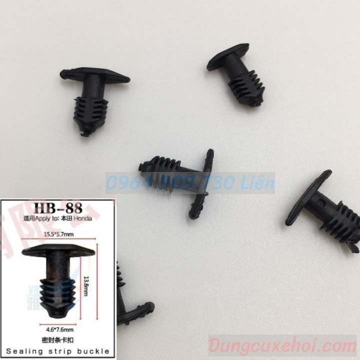 Bộ 20 đinh tán , chốt vít nở vit Nhựa Loại 1 cho xe hơi ôtô honda chất liệu Nhựa Nylon Polyme AHB88