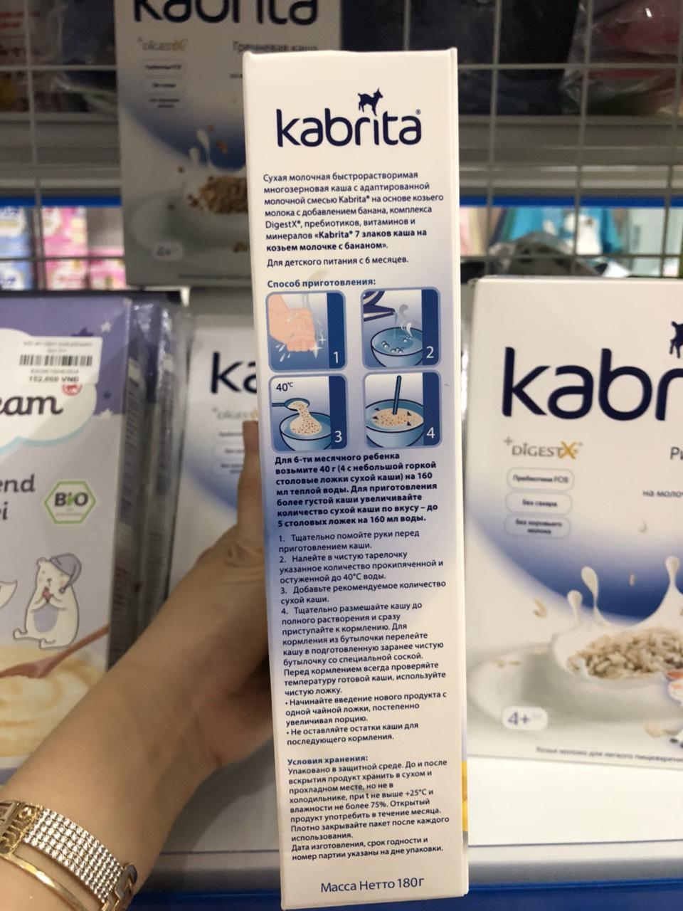 Bột ăn dặm  sữa dê kabrita 6 tháng nga