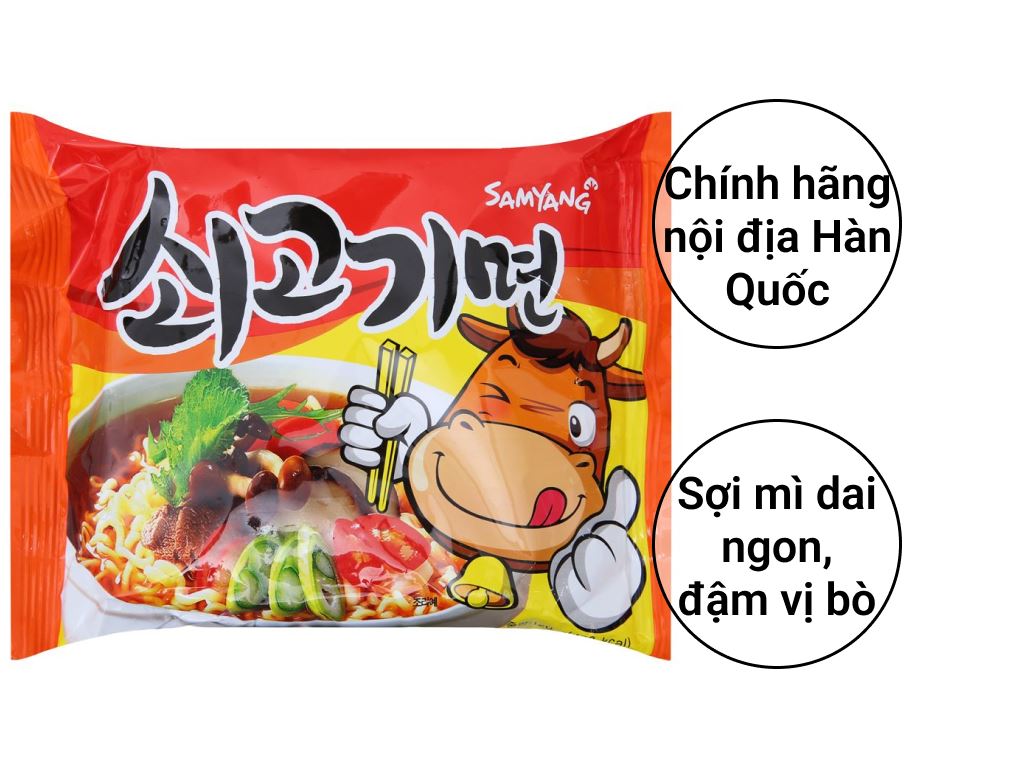 Mì nước Samyang Hàn Quốc vị thịt bò 120g