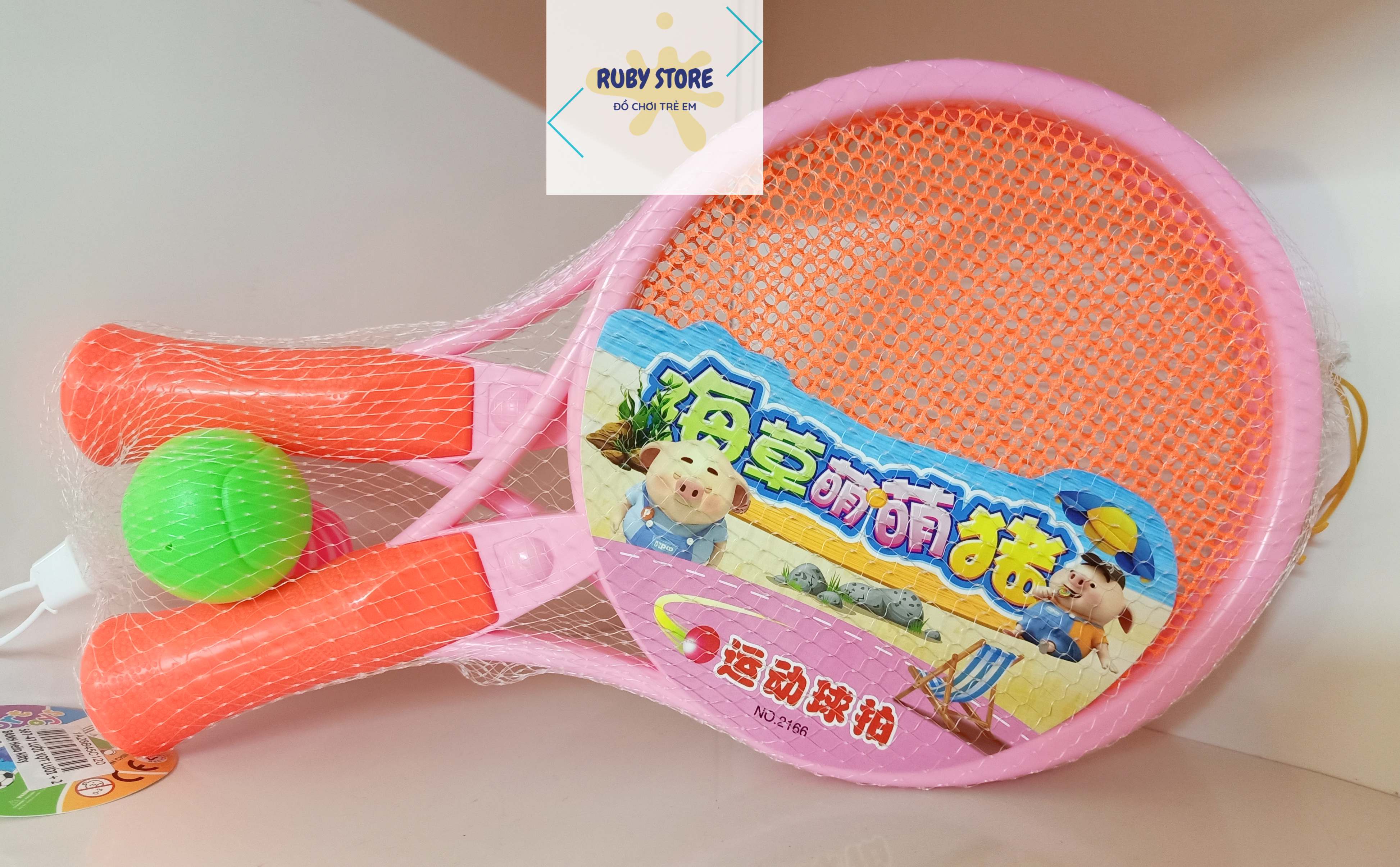 CẶP VỢT ĐÁNH TENNIS VÀ 2 QUẢ BÓNG CHO BÉ