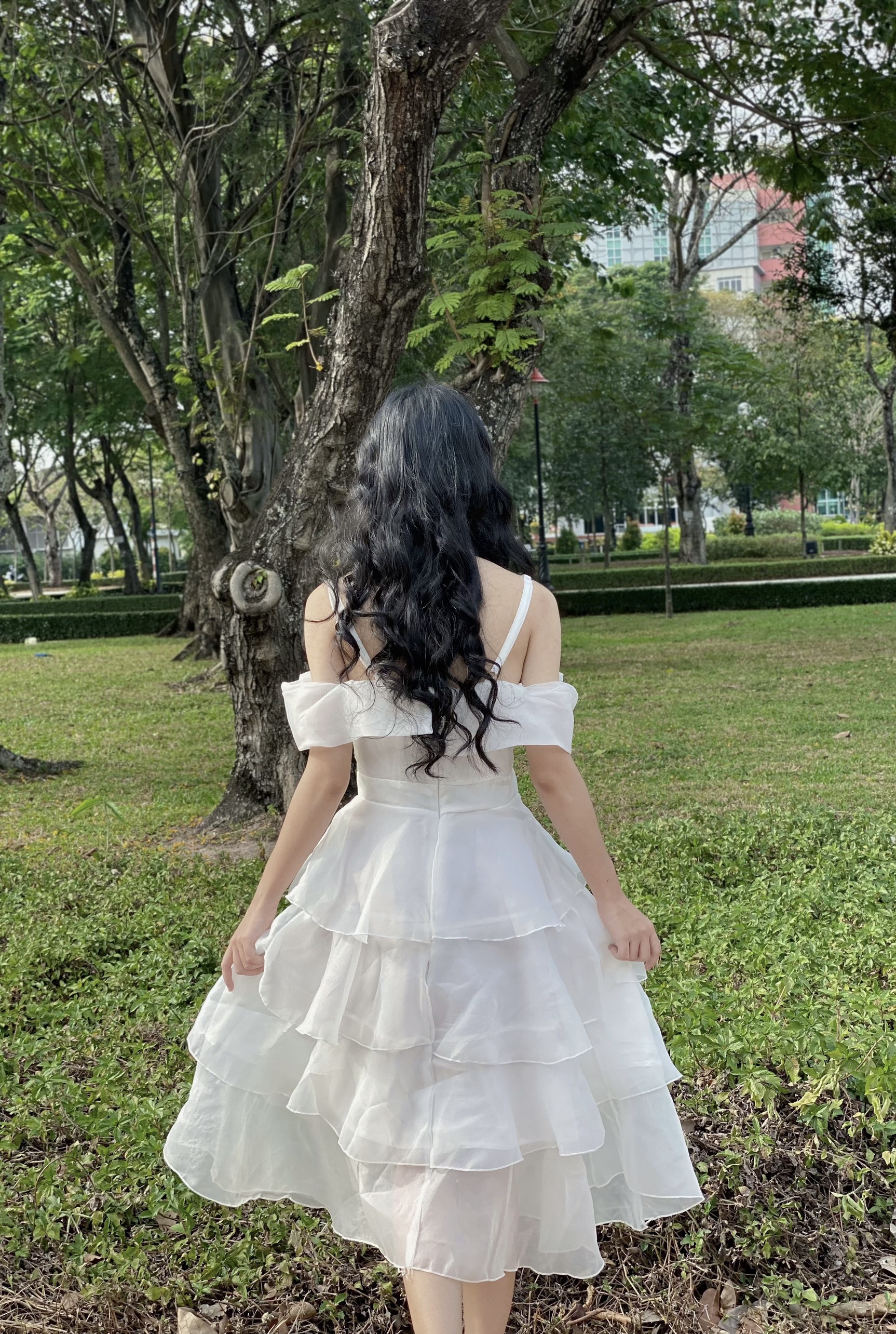 Đầm công chúa trắng dài Ciara