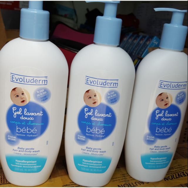 Sữa Tắm Gội Cho Bé Evoluderm 500ml Của Pháp